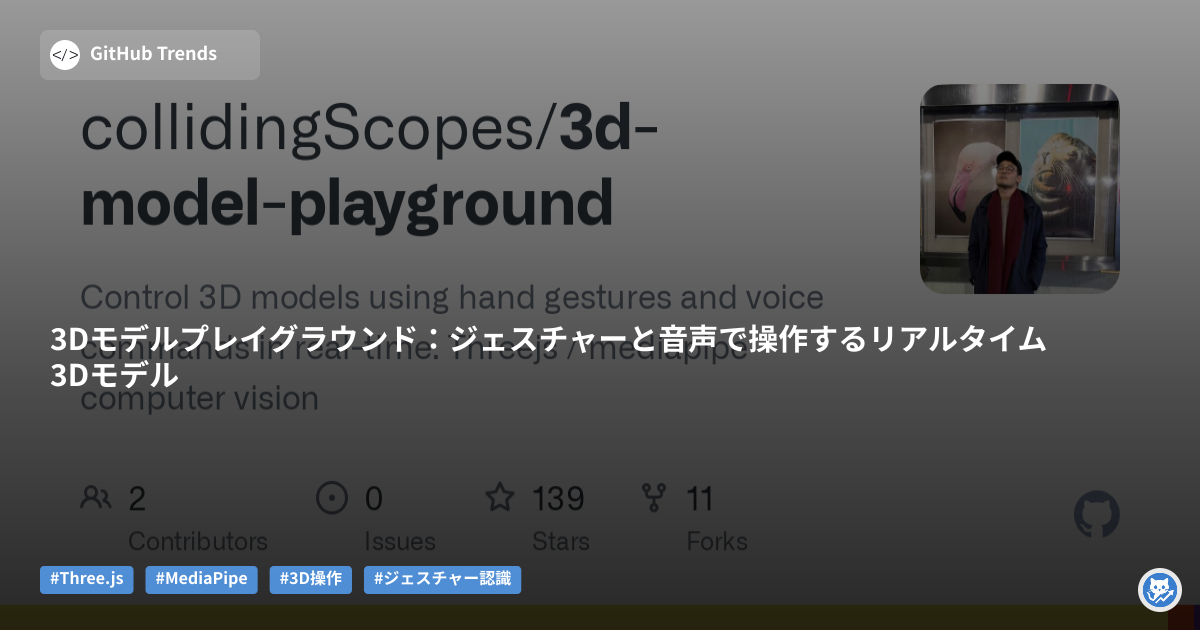 3Dモデルプレイグラウンド:ジェスチャーと音声で操作するリアルタイム3Dモデル