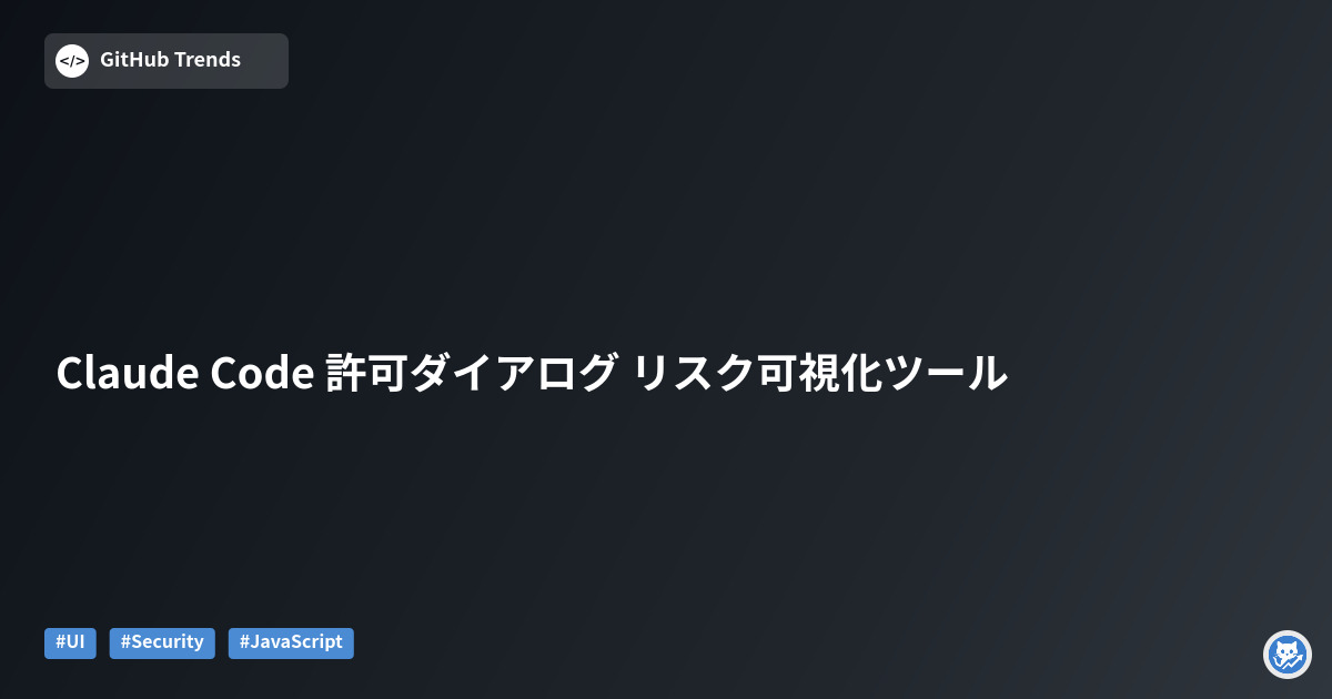 Claude Code 許可ダイアログ リスク可視化ツール