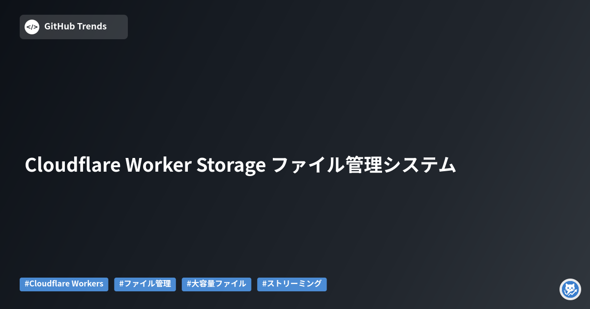 Cloudflare Worker Storage ファイル管理システム