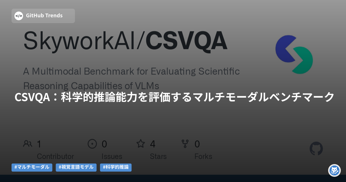 CSVQA:科学的推論能力を評価するマルチモーダルベンチマーク