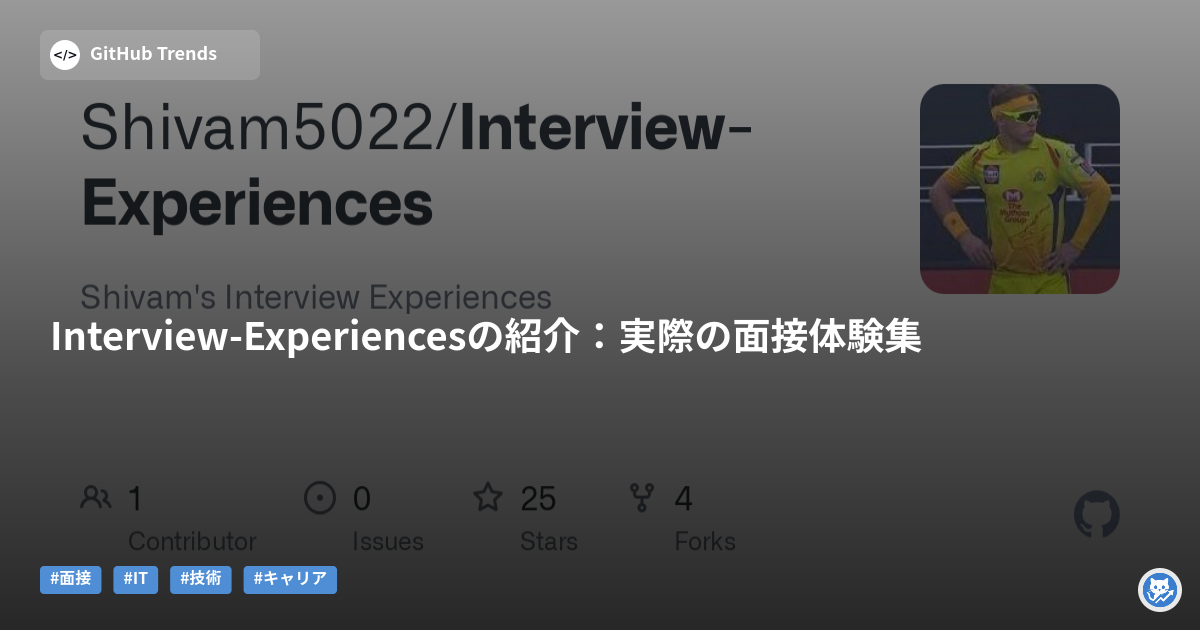Interview-Experiencesの紹介：実際の面接体験集