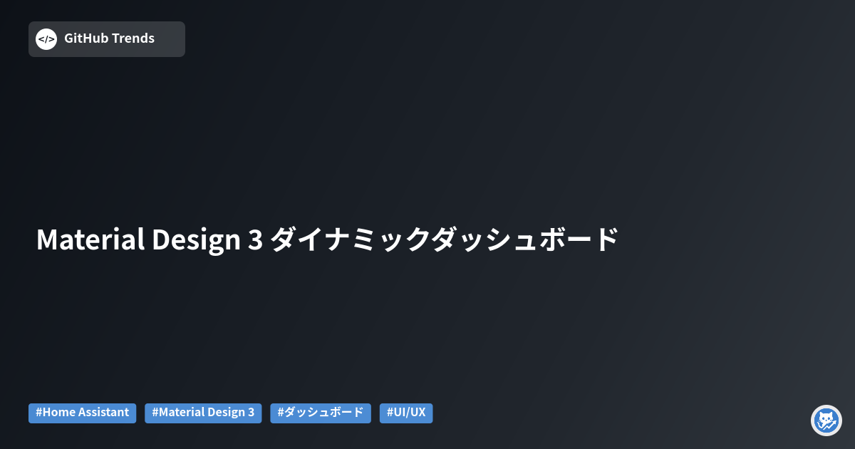 Material Design 3 ダイナミックダッシュボード