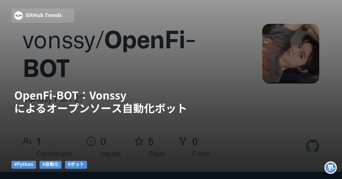 OpenFi-BOT:Vonssyによるオープンソース自動化ボット