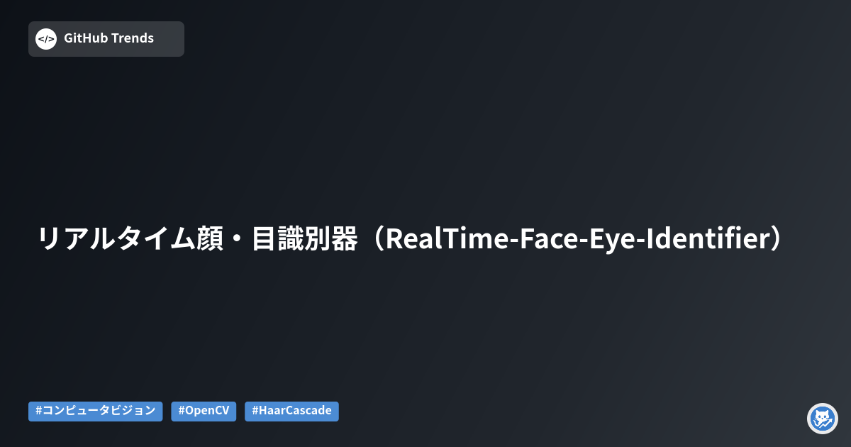 リアルタイム顔・目識別器（RealTime-Face-Eye-Identifier）