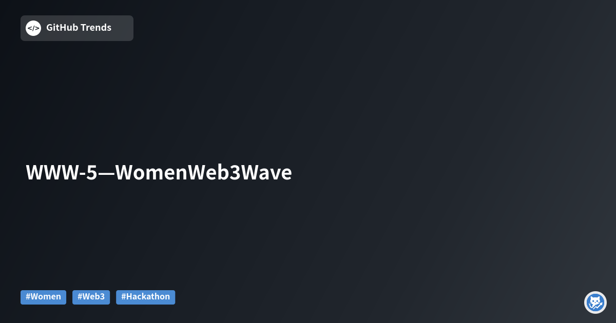 WWW-5 — Women Web3 Wave